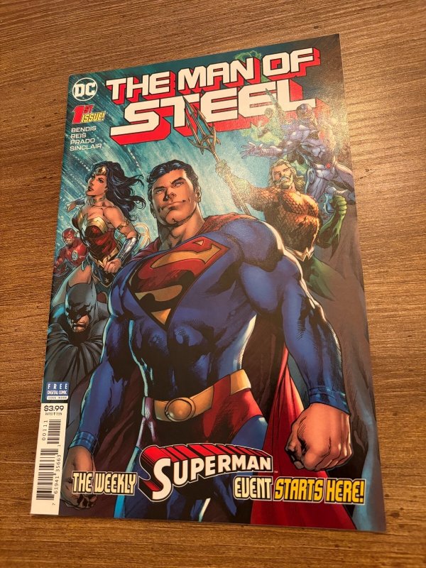 Lot of 6 the Man of Steel DC Comic Books # 1 2 3 4 5 6 NM Superman 3 J378, raw comic book in NM condition — front cover