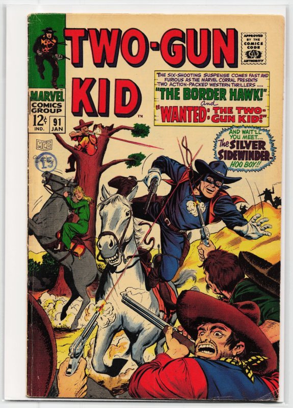 Two-Gun Kid #91 (Marvel Comics, 1968), raw, ungraded comic book — front cover