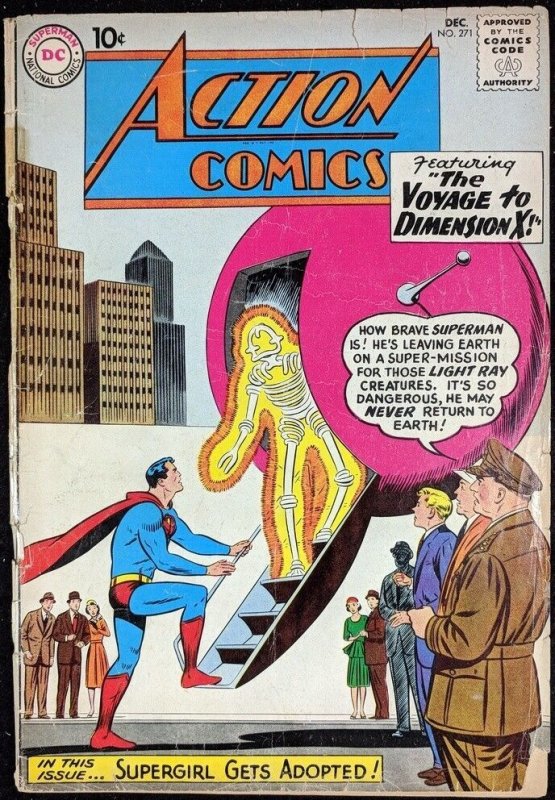 Action Comics #271 (DC Comics, 1938), raw comic book in FR/GD 1.5 condition — front cover