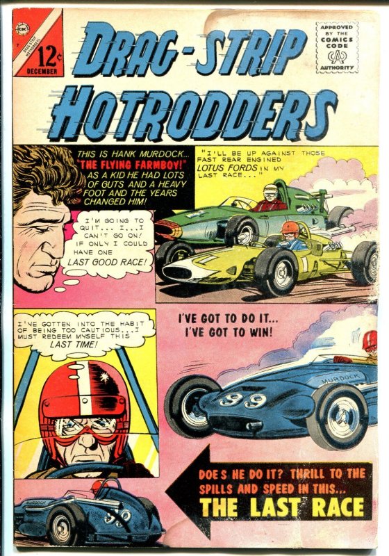 Drag-Strip Hotrodders #7 (Charlton Comics, 1965), raw, ungraded comic book — front cover