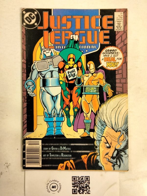 Justice League International #20 (DC Comics), raw comic book in NM condition — front cover