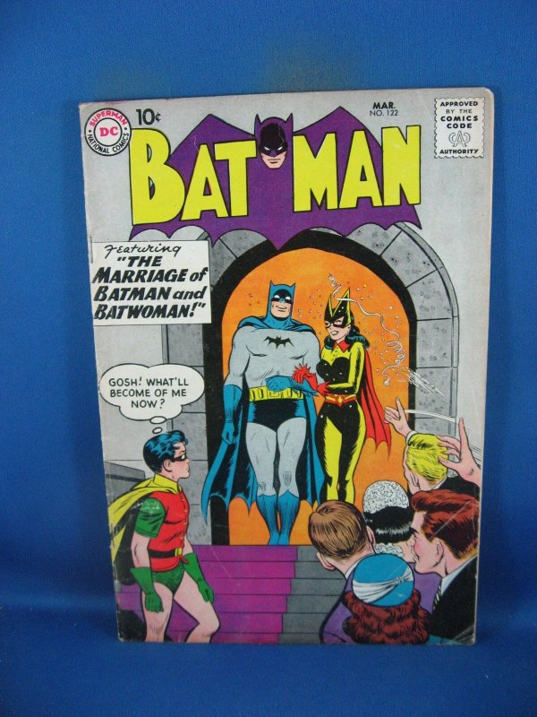 Batman #122 (DC Comics, 1959), raw comic book in VG condition — front cover