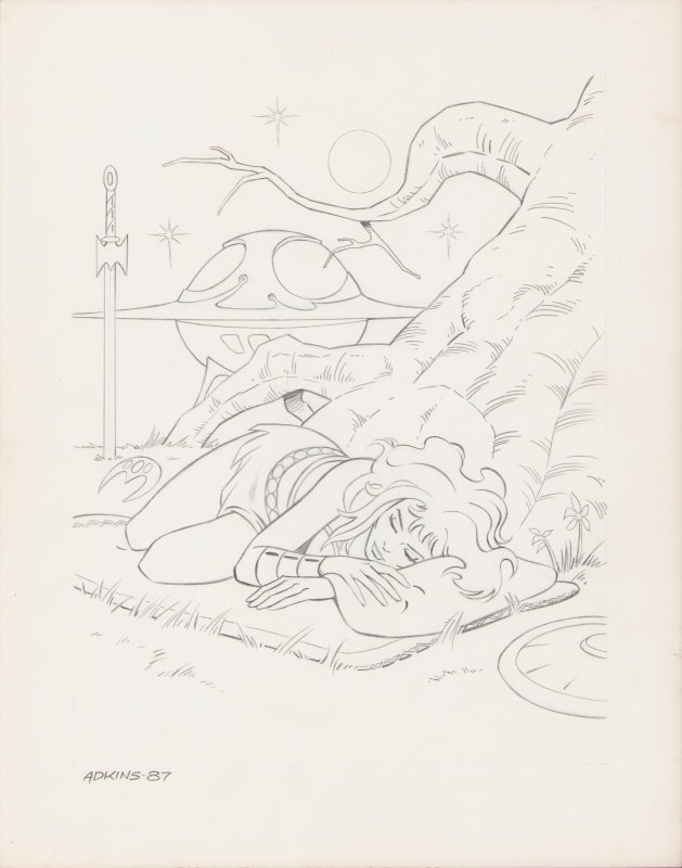 She-Ra Princess of Power Storybook Pencil Art - 1987 Signed Dan Adkins (1987), raw, ungraded comic book — front cover