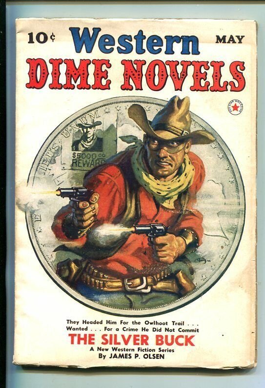 Western Dime Novels #1 (1940), raw, ungraded comic book — front cover
