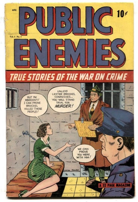 Public Enemies #3 (1948), raw comic book in FN- condition — front cover