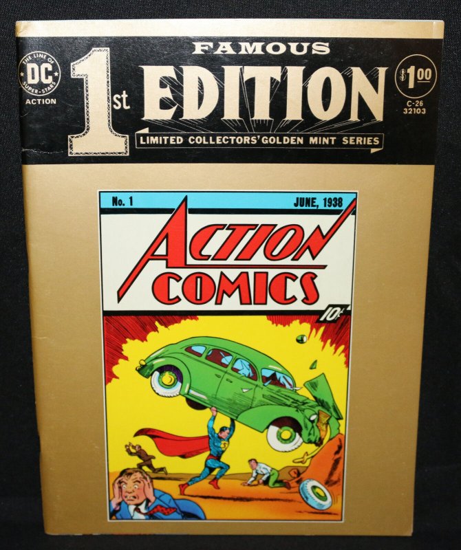 Famous 1st Edition Vol.1 No. C-26 - Superman Action Comics #1 (1974), raw, ungraded comic book — front cover