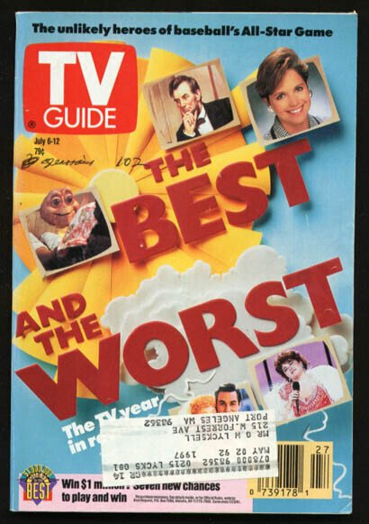 Mag: TV Guide 07/06/1991-Past Season Review/angela Lansbury G, raw, ungraded comic book — front cover