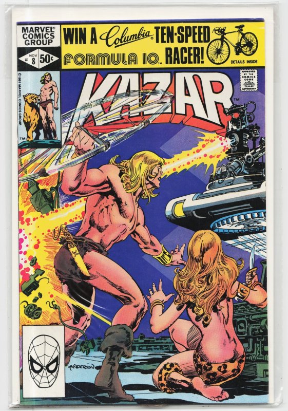 Ka-Zar the Savage #8 (1981), raw, ungraded comic book — front cover