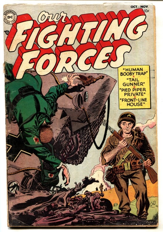 Our Fighting Forces #1 (DC Comics, 1954), raw, ungraded comic book — front cover