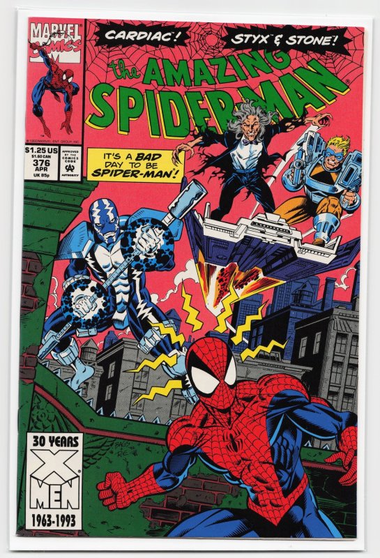 The Amazing Spider-Man #376 (Marvel Comics, 1993), raw, ungraded comic book — front cover