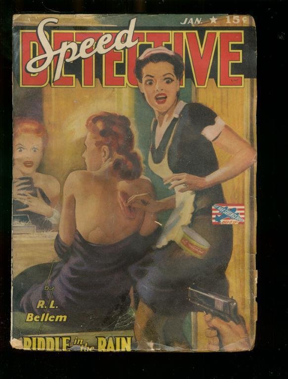 Pulp: Speed Detective Stories #1 (1943), raw comic book in VG condition — front cover