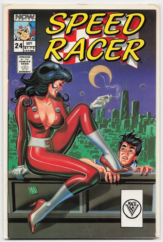 Speed Racer #24 (Now Comics, 1989), raw, ungraded comic book — front cover