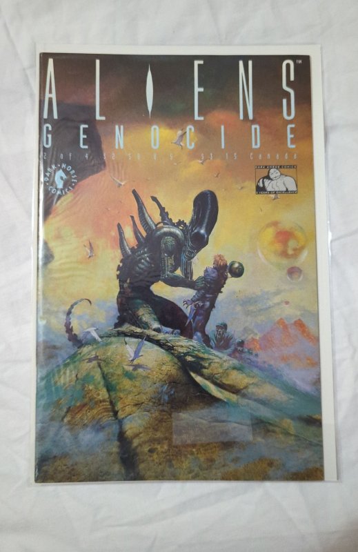 Aliens: Genocide #2 (Dark Horse Comics, 1991), raw, ungraded comic book — front cover