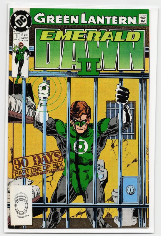 Green Lantern: Emerald Dawn II #1 (DC Comics, 1991), raw, ungraded comic book — front cover