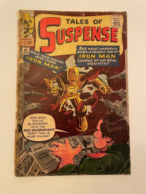 Tales of Suspense #42 (Marvel Comics, 1963), raw comic book in GD condition — front cover