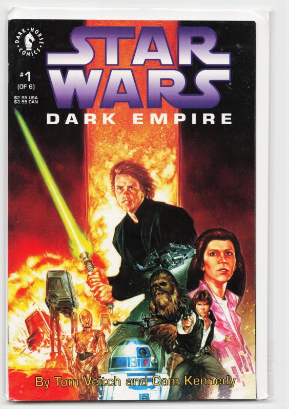 Star Wars: Dark Empire #1 (Dark Horse Comics, 1991), raw, ungraded comic book — front cover