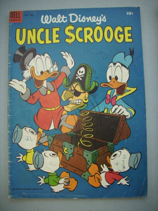 Uncle Scrooge Fc 495 #3, raw comic book in VG condition — front cover