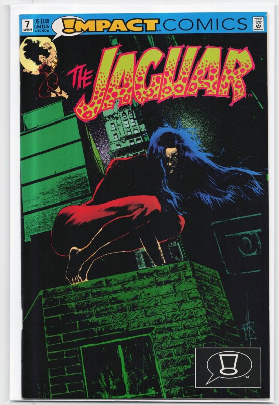 The Jaguar #7 (1992), raw, ungraded comic book — front cover