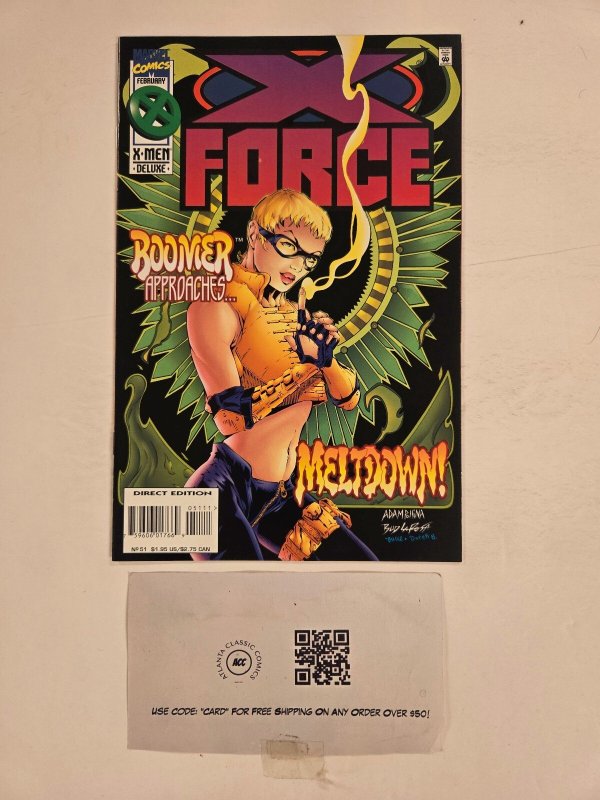 X-Force #51 (Marvel Comics), raw comic book in NM condition — front cover
