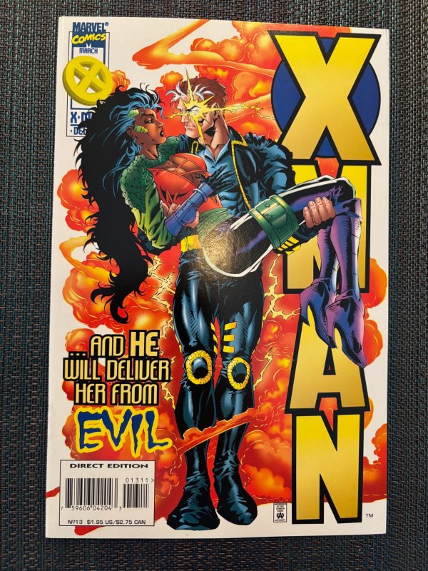 X-Man #13 (Marvel Comics, 1996), raw, ungraded comic book — front cover
