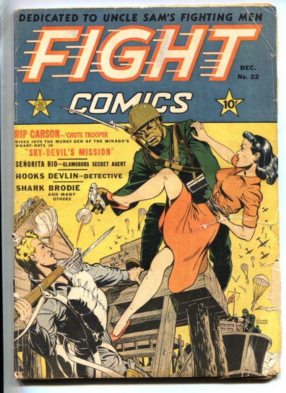 Fight #22 - 1942 - Fiction House - G - Comic Book (Fiction House, 1942), raw, ungraded comic book — front cover