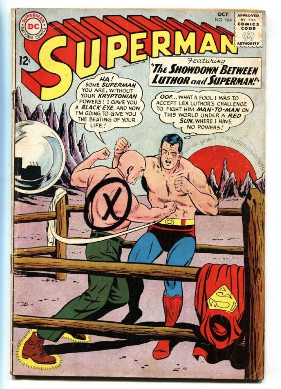 Superman #164 (DC Comics, 1963), raw comic book in VG condition — front cover