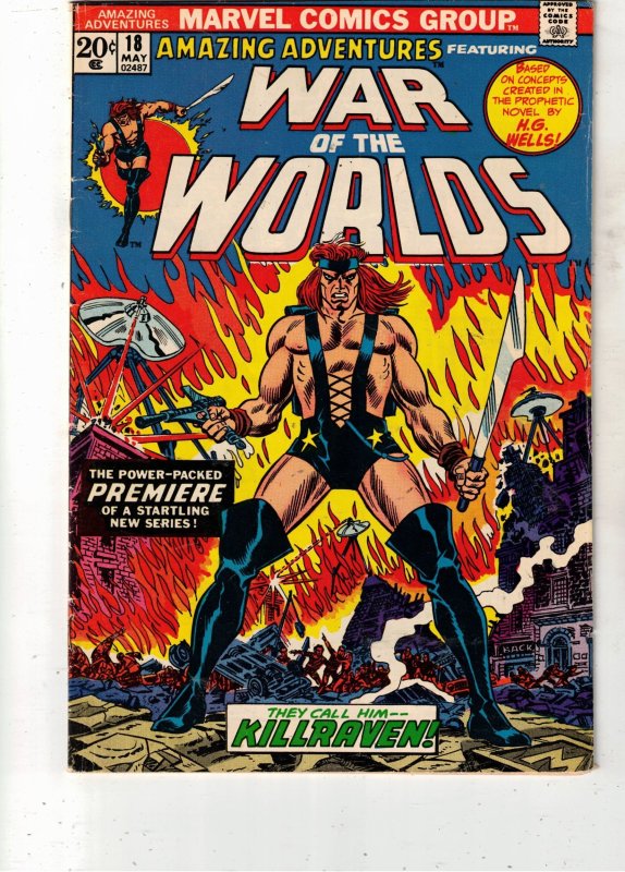 Amazing Adventures #18 (Marvel Comics, 1973), raw comic book in VF+ condition — front cover