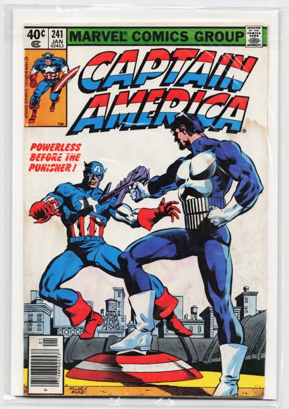 Captain America #241 (Marvel Comics, 1980), raw, ungraded comic book — front cover
