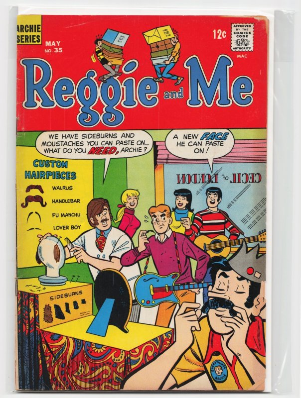 Reggie and Me #35 (Archie Comics, 1969), raw, ungraded comic book — front cover