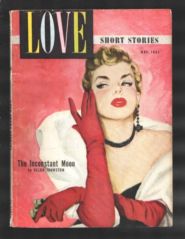 Love Short Stories 5/1951-Unique Pin-up Girl Cover Art-Pulp Tales by Velda John, raw, ungraded comic book — front cover