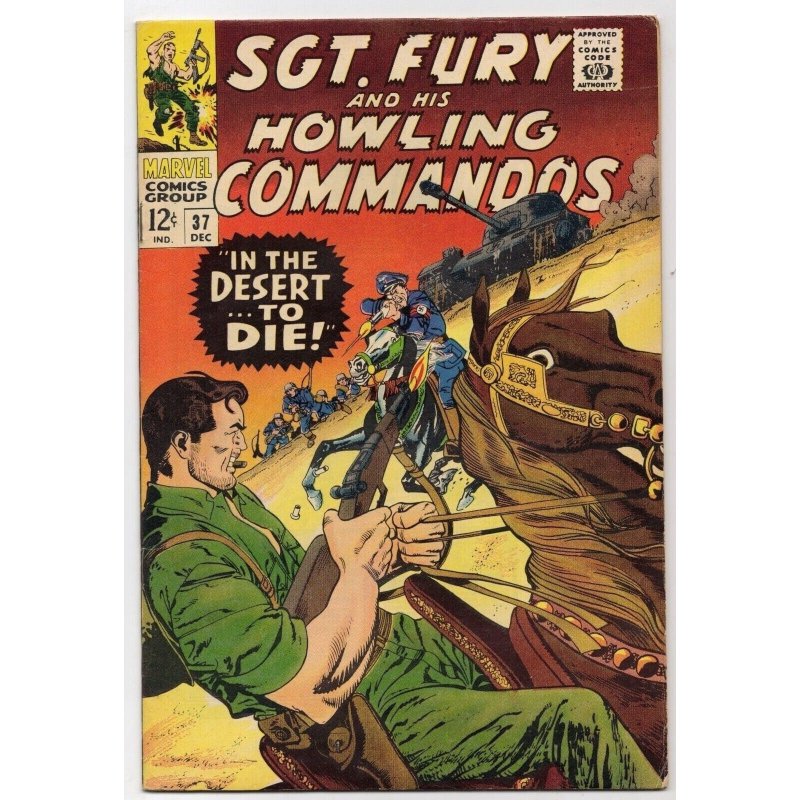 Sgt. Fury and His Howling Commandos #37 (Marvel Comics, 1966), raw comic book in FN 6.0 condition — front cover