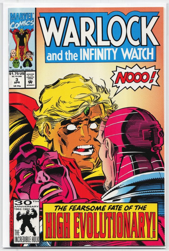 Warlock and the Infinity Watch #2 (Marvel Comics, 1992), raw, ungraded comic book — front cover