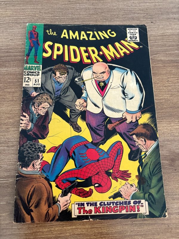 The Amazing Spider-Man #51 (Marvel Comics), raw comic book in VG condition — front cover