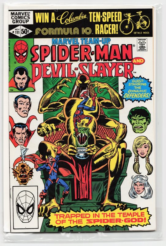 Marvel Team-Up #111 (Marvel Comics, 1981), raw, ungraded comic book — front cover