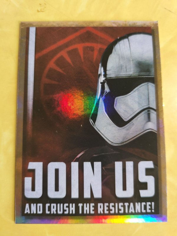 2018 Star Wars Galaxy - Resistance vs First Order Propaganda Insert #TP-6 (2018), raw, ungraded comic book — front cover