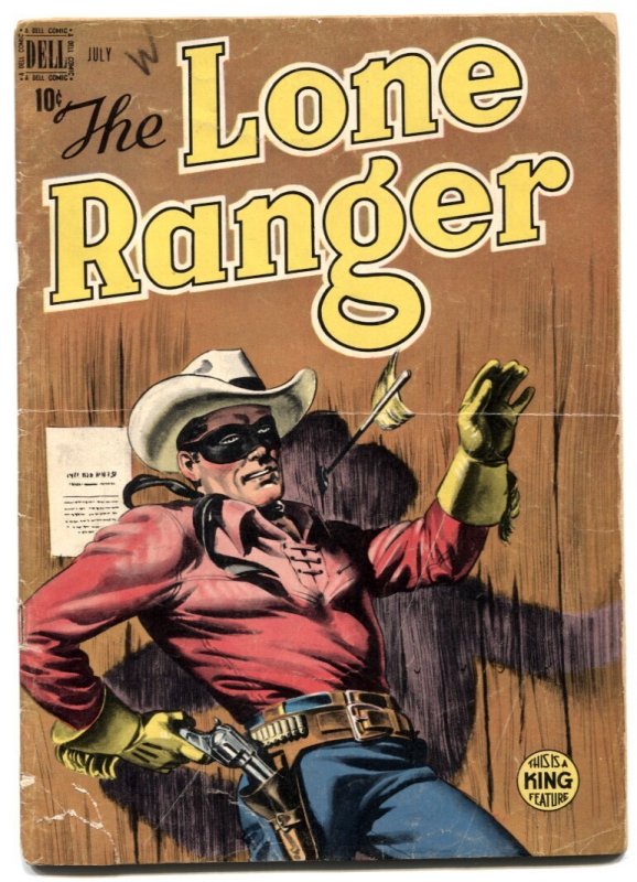 Lone Ranger #13 (Dell Comics, 1949), raw comic book in VG condition — front cover