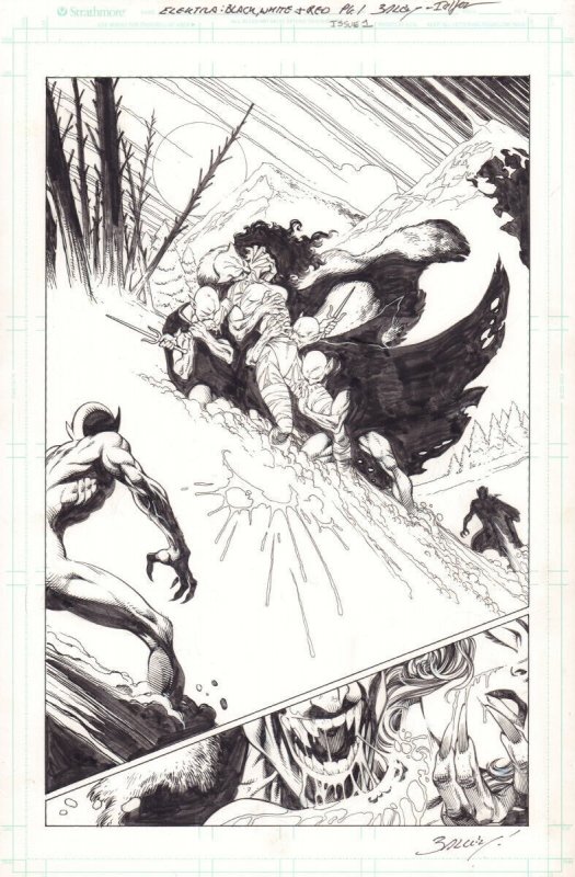 Elektra: Black, White & Blood #1 (Marvel Comics, 2022), raw, ungraded comic book — front cover