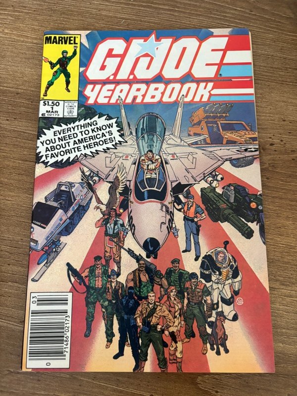 G.I. Joe Yearbook #1 (Marvel Comics), raw comic book in NM condition — front cover