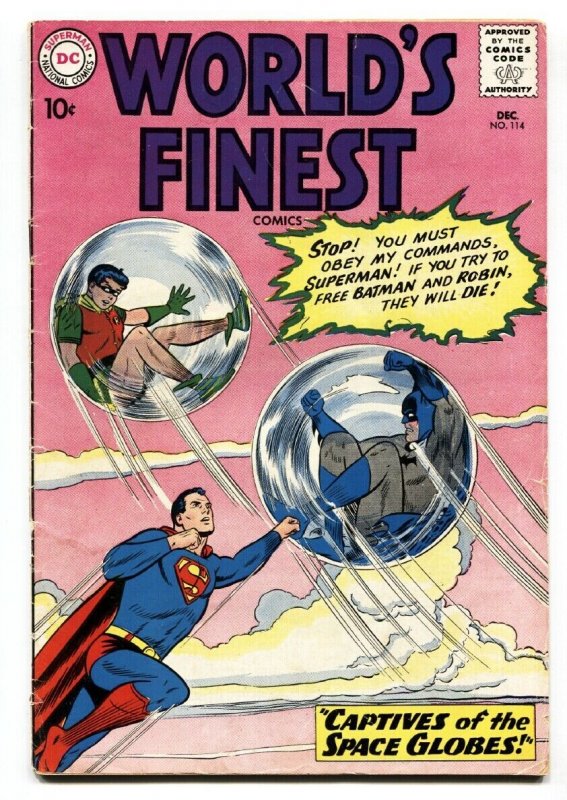 World's Finest #114 (DC Comics, 1960), raw, ungraded comic book — front cover