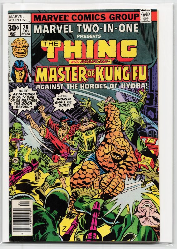 Marvel Two-in-One #29 (Marvel Comics, 1977), raw, ungraded comic book — front cover