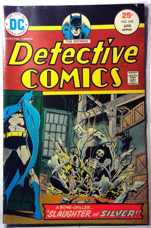 Detective Comics #446 (DC Comics, 1975), raw, ungraded comic book — front cover