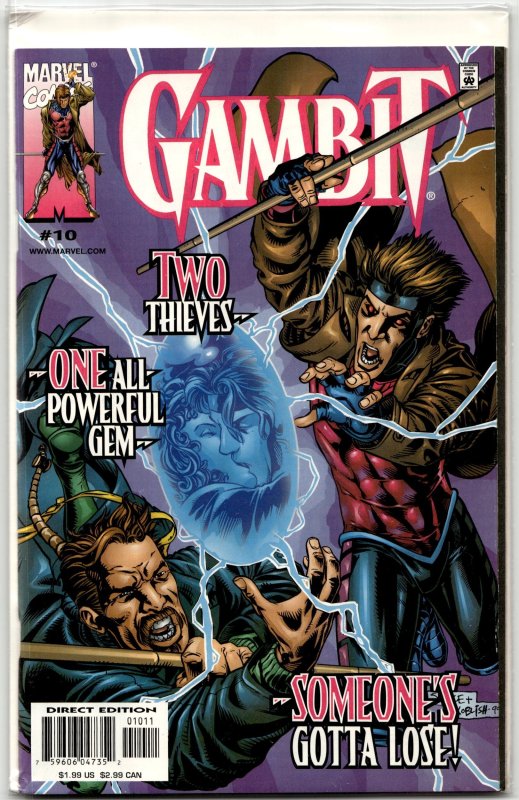 Gambit #10 (Marvel Comics, 1999), raw, ungraded comic book — front cover