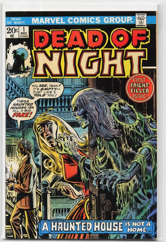Dead of Night #1 (Marvel Comics, 1973), raw, ungraded comic book — front cover