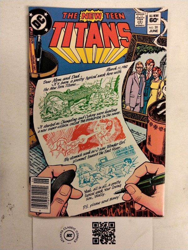 New Teen Titans #20 (DC Comics, 1986), raw comic book in NM condition — front cover