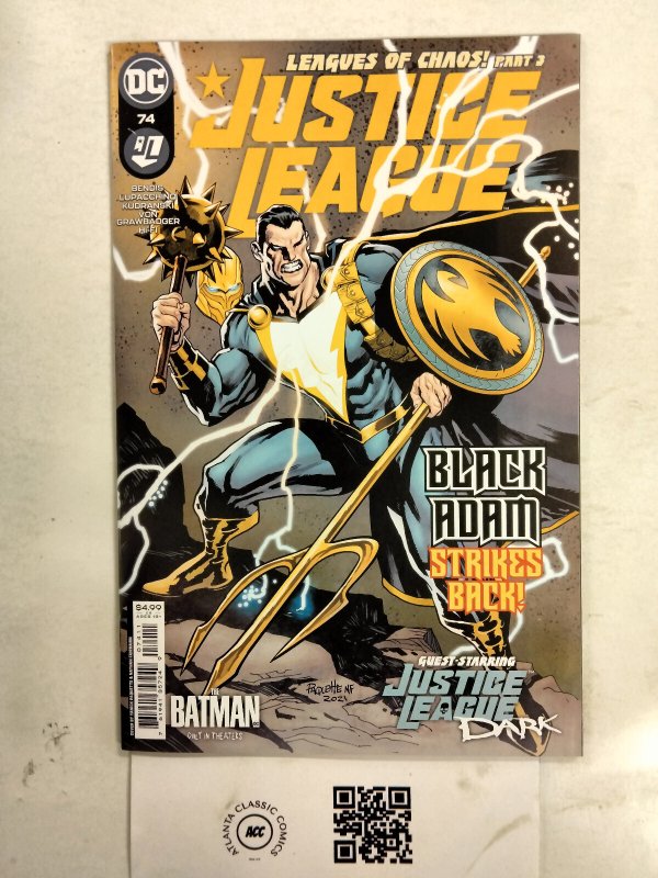Justice League #74 (DC Comics), raw comic book in NM condition — front cover