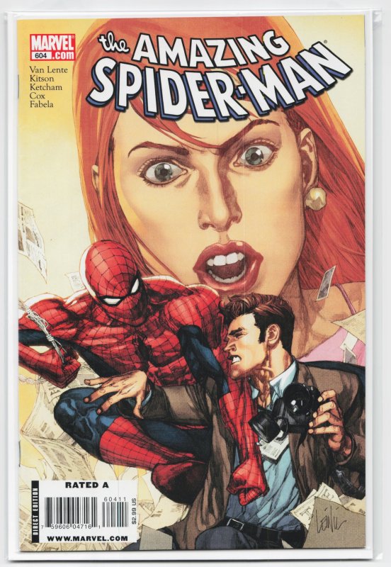 The Amazing Spider-Man #604 (Marvel Comics, 2009), raw, ungraded comic book — front cover