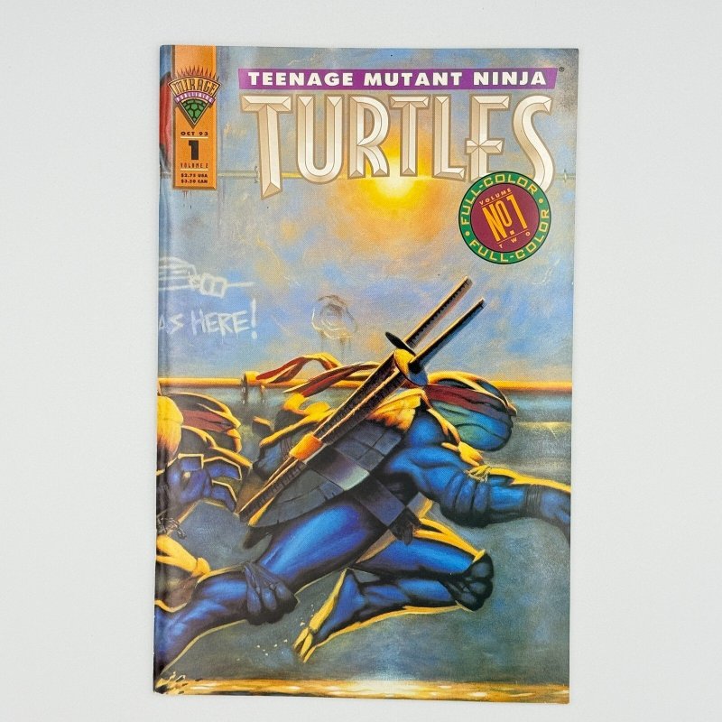 Teenage Mutant Ninja Turtles Vol 2 #1 (1993), raw comic book in VF+ condition — front cover