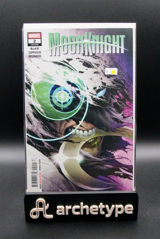 Moon Knight #2 (Marvel Comics, 2021), raw, ungraded comic book — front cover
