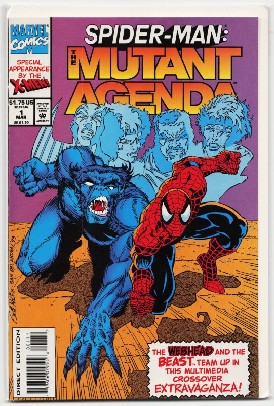 Spider-Man: The Mutant Agenda #1 (1994), raw, ungraded comic book — front cover