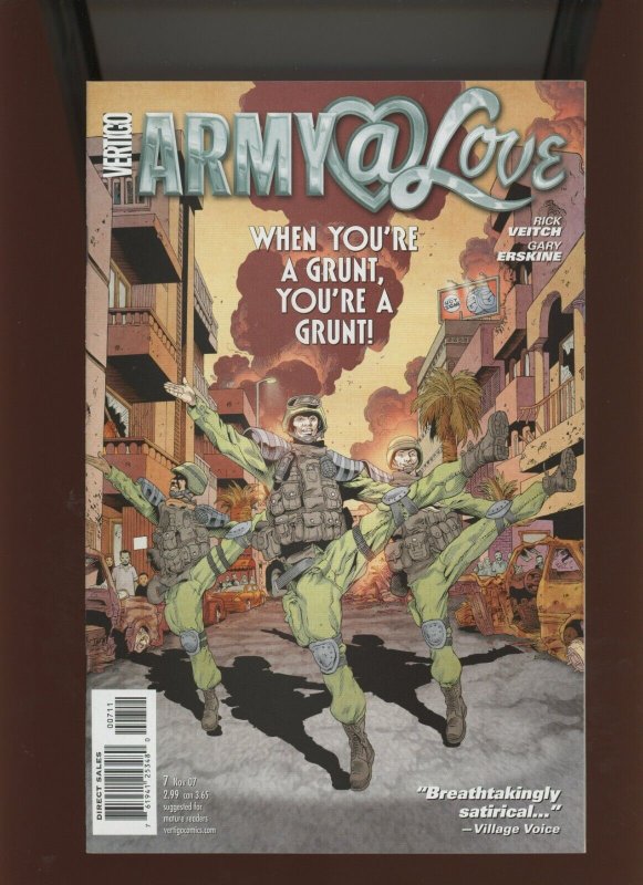 Army @ Love #7 (DC Comics, 2007), raw comic book in 8.5 condition — front cover